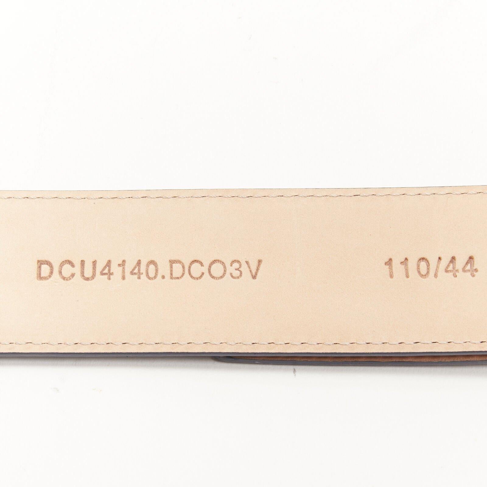 VERSACE La Medusa silver buckle blue scaled leather belt 110cm 42-46