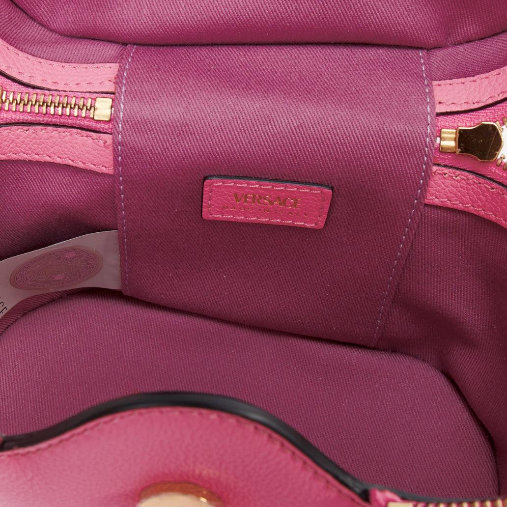 VERSACE La Medusa Vanity pink gold hardware mini crossbody bag 5