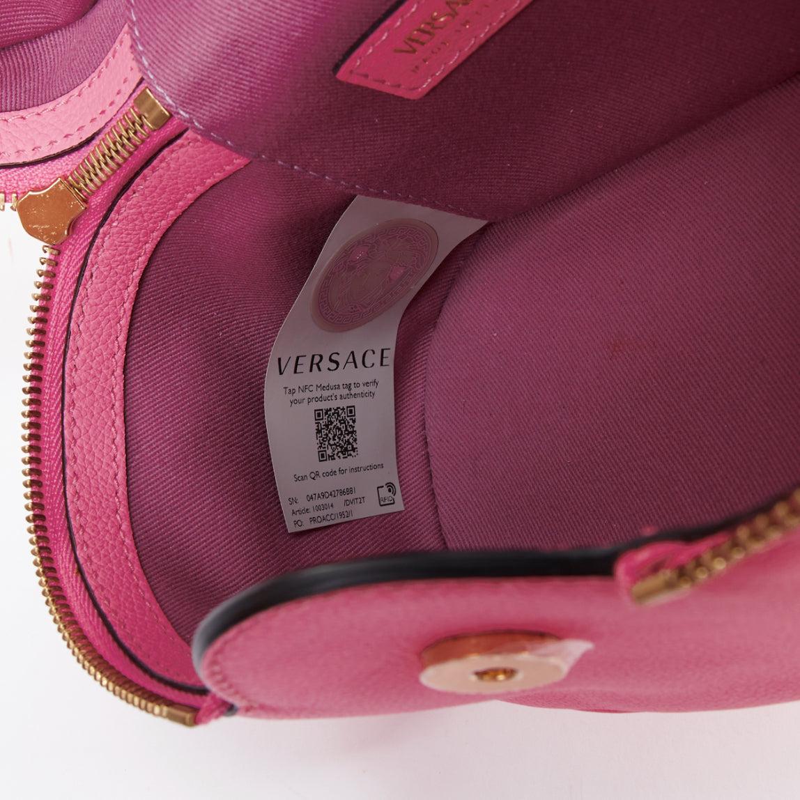 VERSACE La Medusa Vanity pink gold hardware mini crossbody bag 6