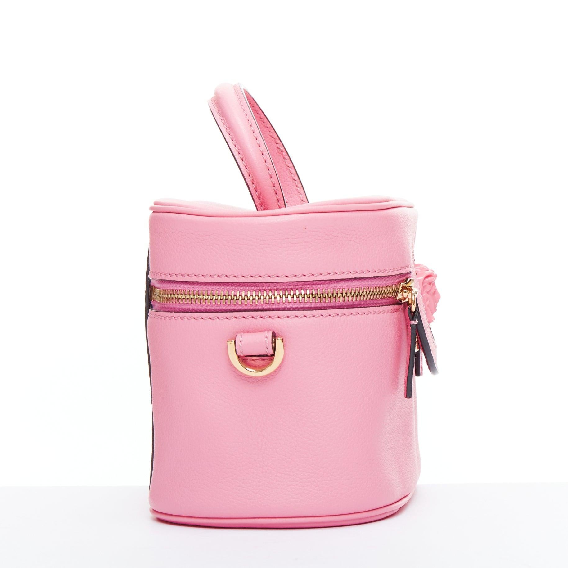 VERSACE La Medusa Vanity pink gold hardware mini crossbody bag In Good Condition In Hong Kong, NT