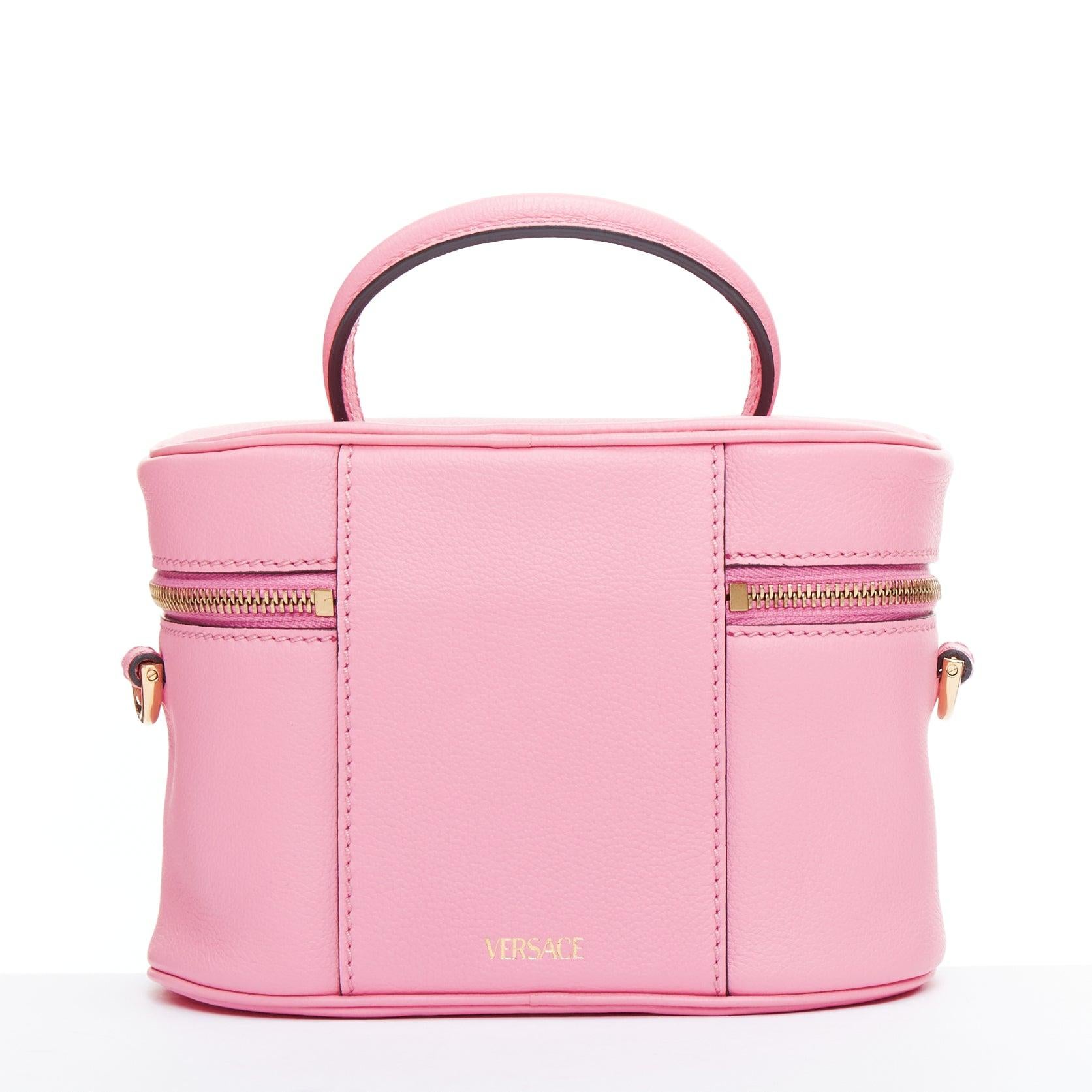 Women's VERSACE La Medusa Vanity pink gold hardware mini crossbody bag