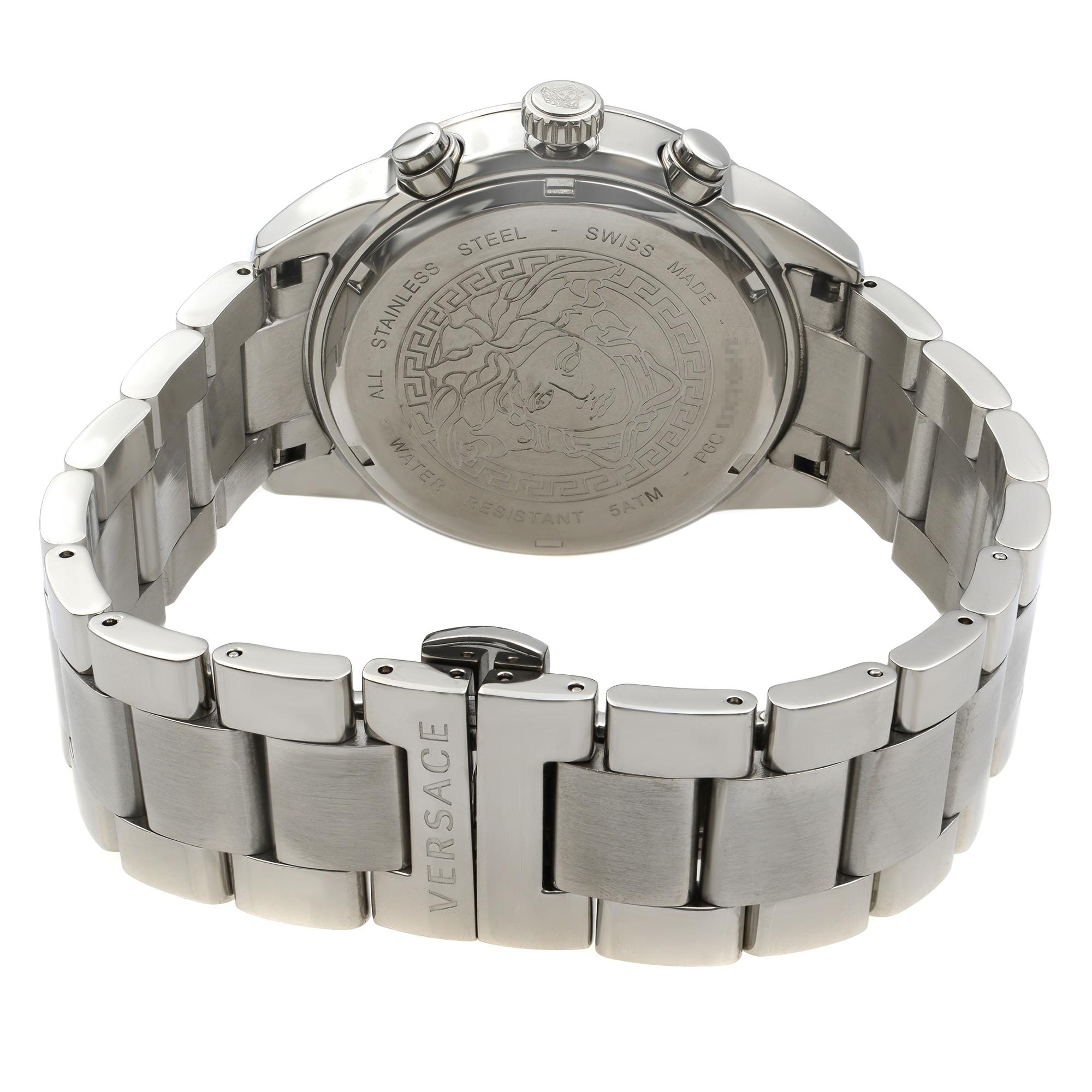Versace Landmark Steel Black Roman Dial Quartz Men's Watch P6C99GD008 S099 2