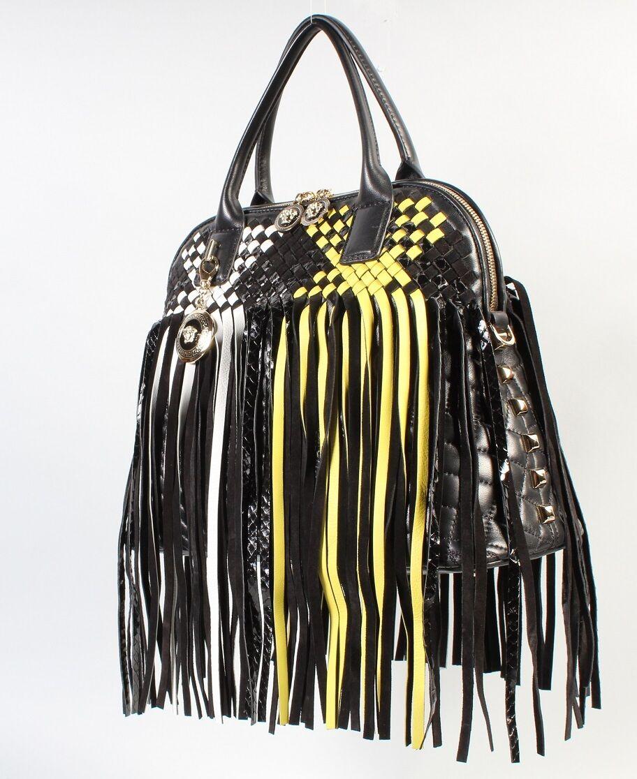 black and yellow handbag