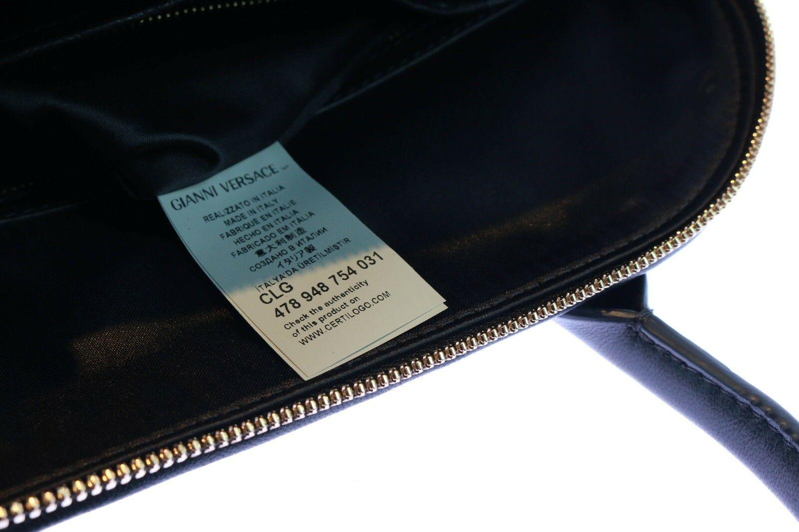 Women's VERSACE LARGE FRINGED VANITAS BLACK, WHITE and YELLOW HANDBAG SHOULDER BAG For Sale