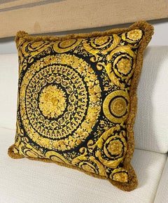 Versace Large Square Pillow wit Velvet Back