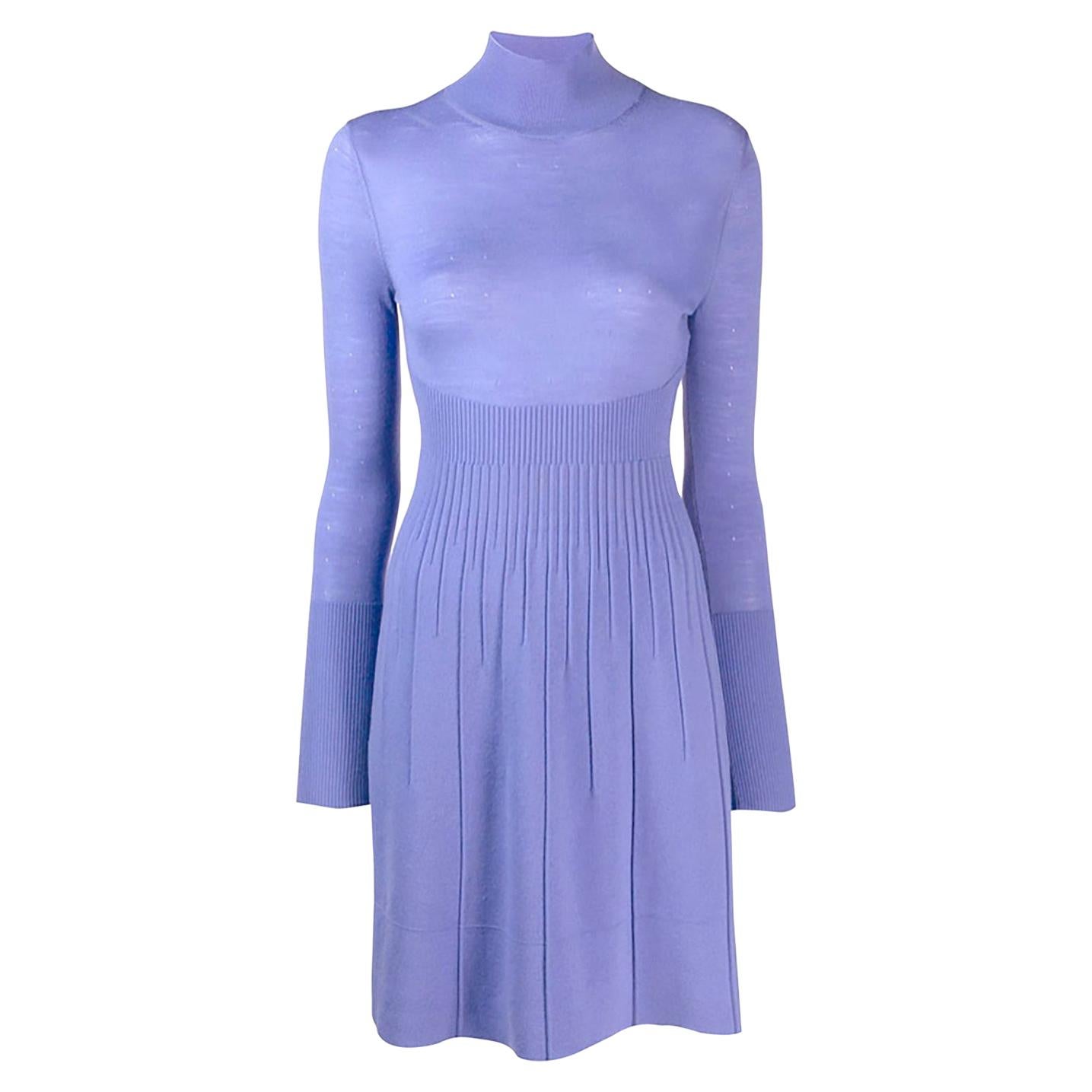 Versace Lavender Wool Dress