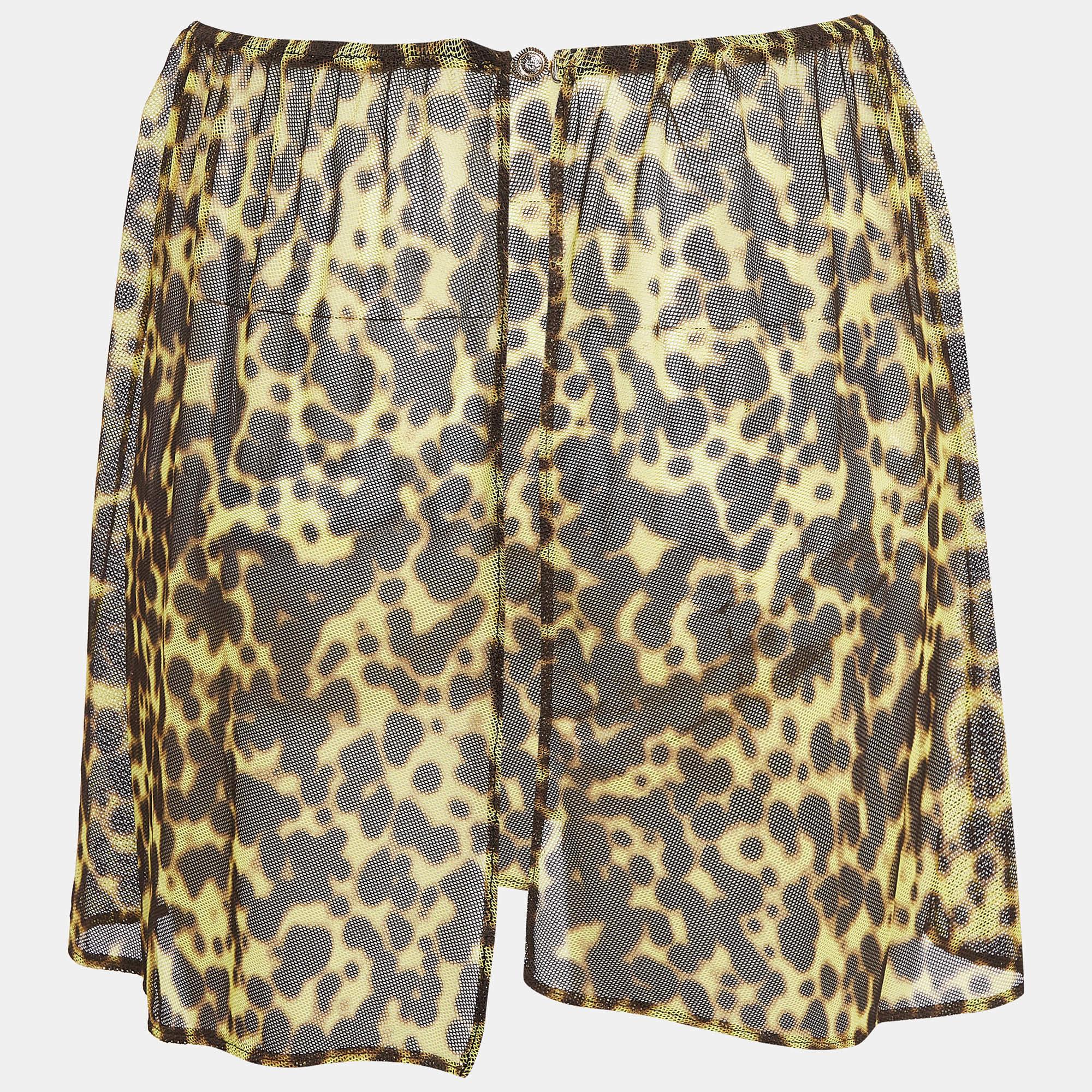 Ensemble de couvertures Le Bonitas jaune imprimé léopard Versace Bon état - En vente à Dubai, Al Qouz 2