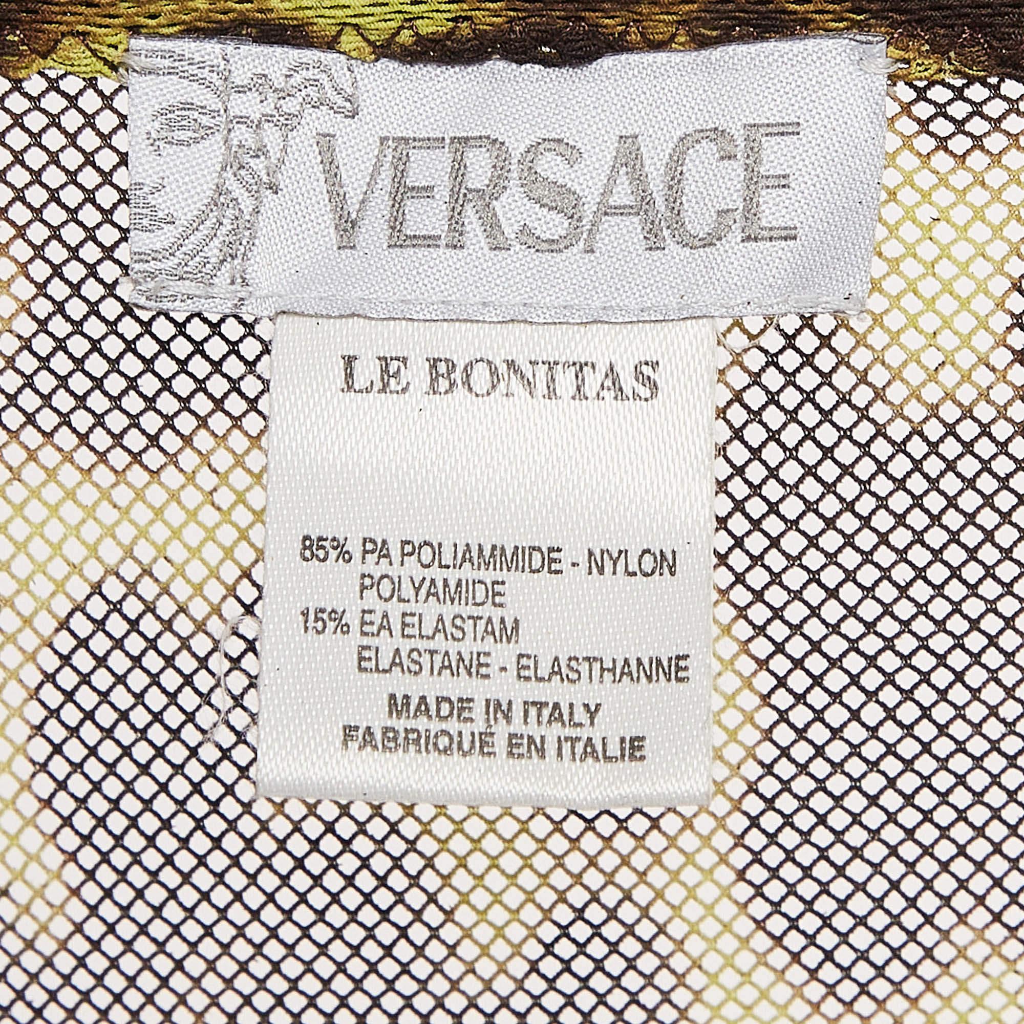 Ensemble de couvertures Le Bonitas jaune imprimé léopard Versace Pour femmes en vente