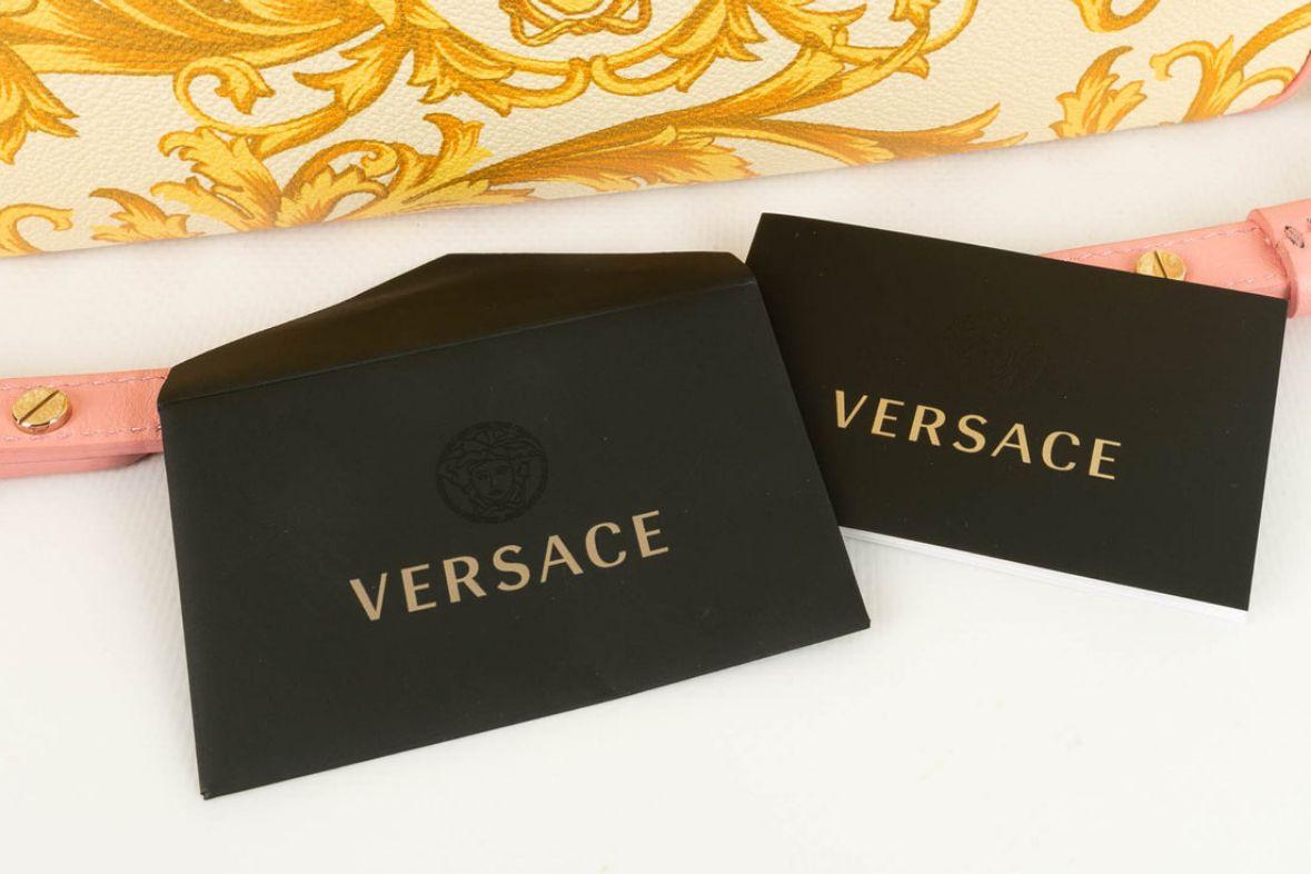 Versace Leather and Canvas Bag For Sale 5