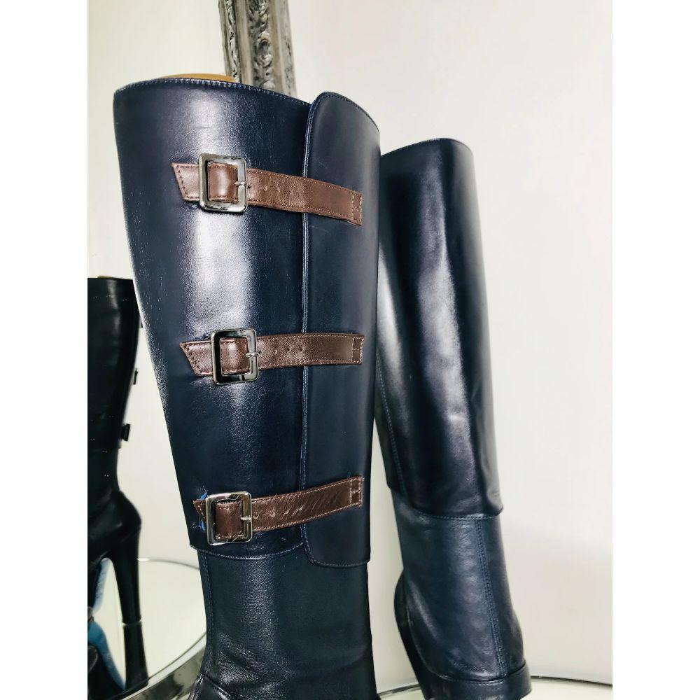 Versace Leather Cut Out Boots  For Sale 1