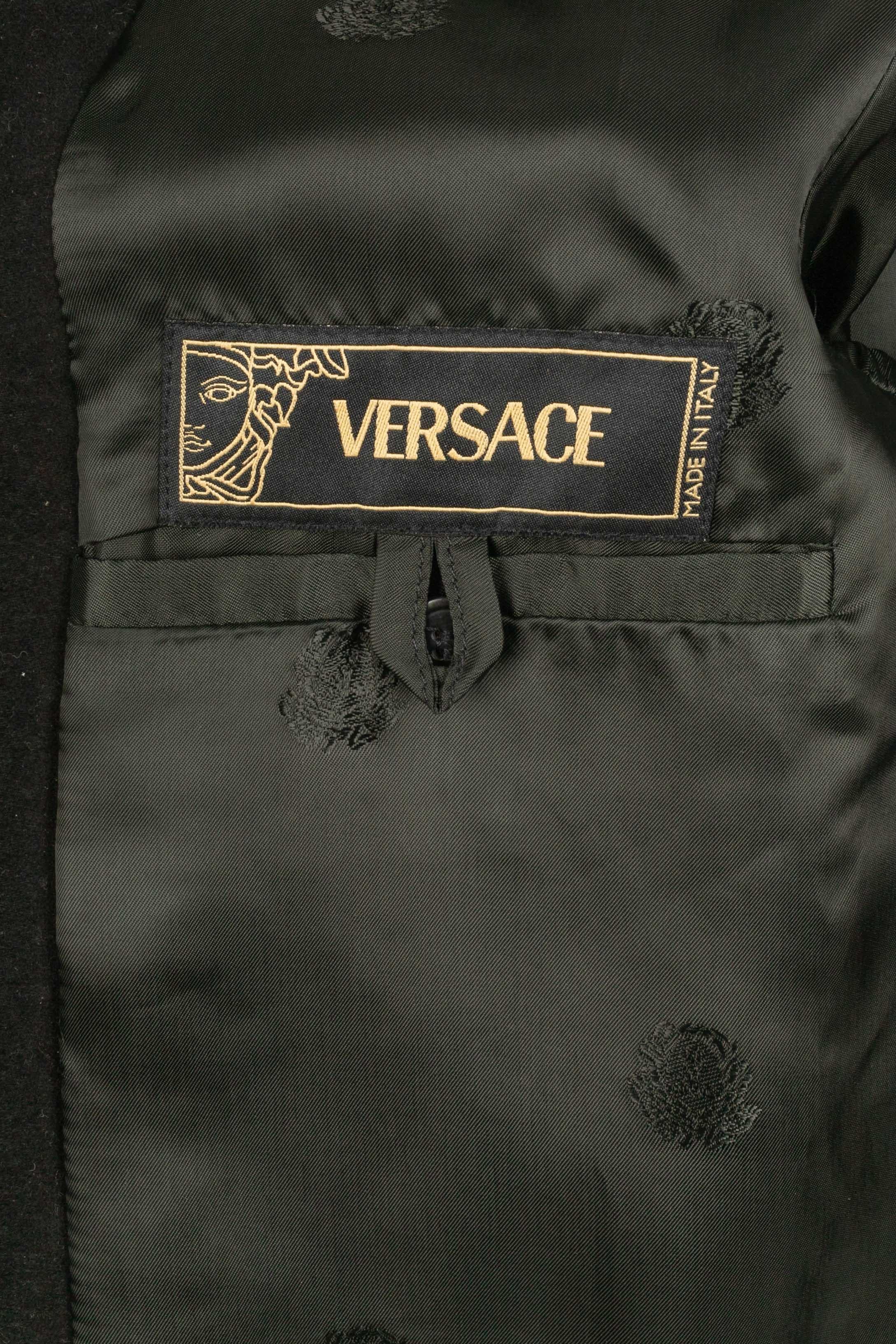 Versace leather jacket For Sale 8