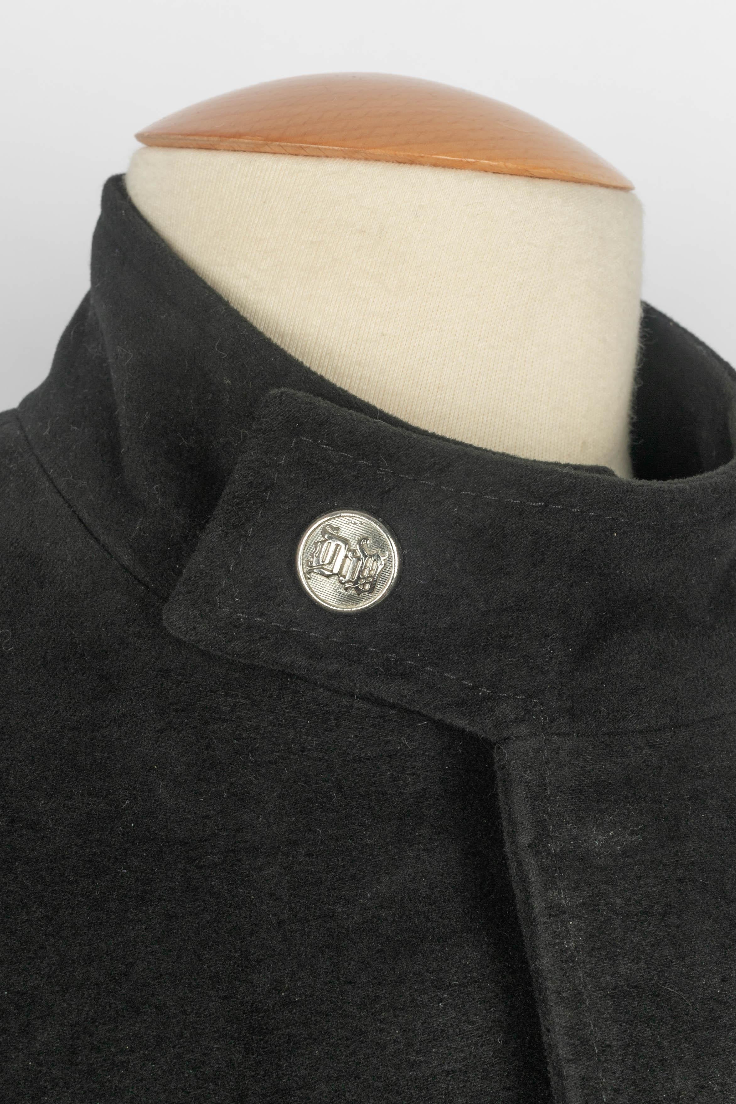 Black Versace leather jacket For Sale