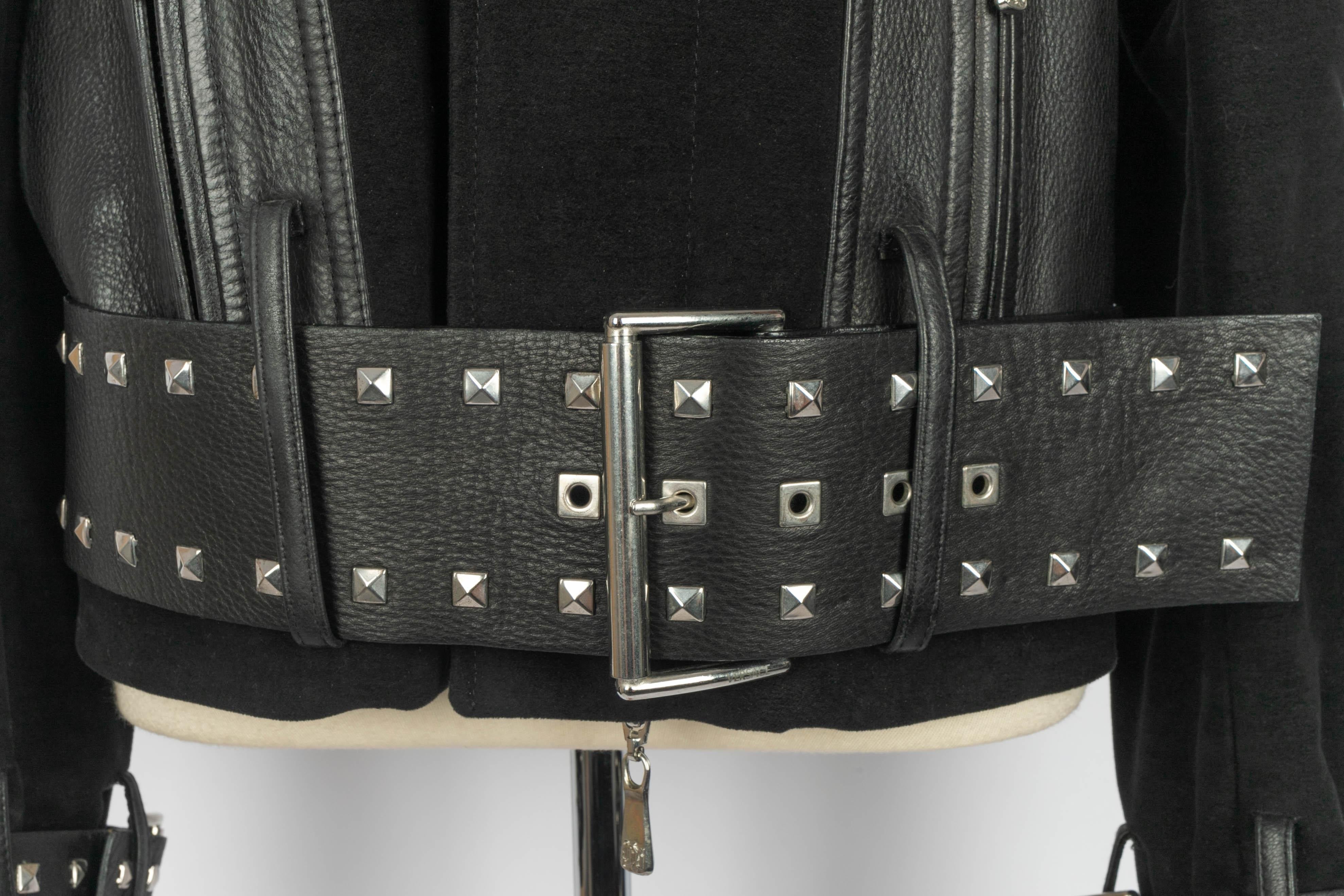 Men's Versace leather jacket For Sale