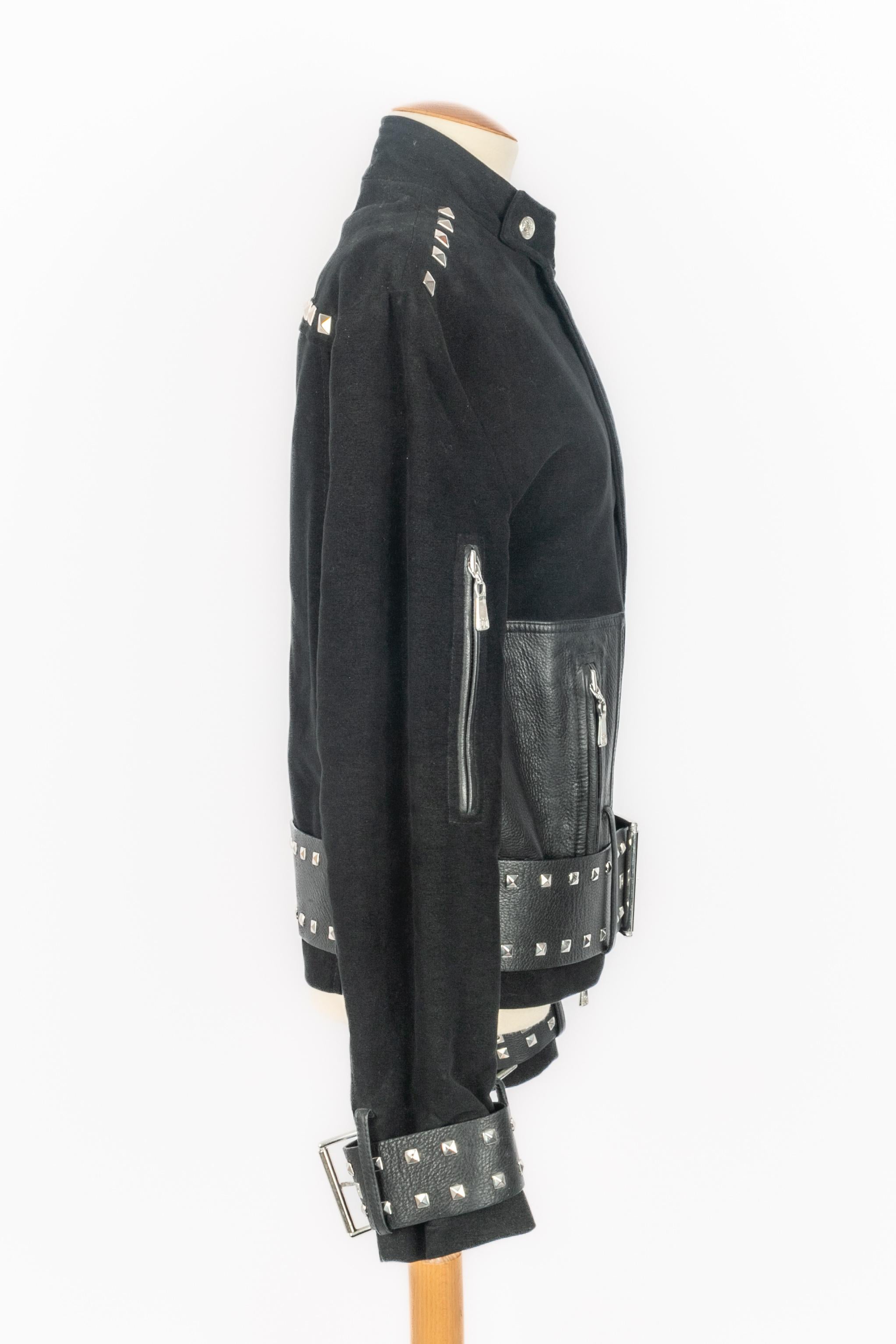 Versace leather jacket For Sale 1