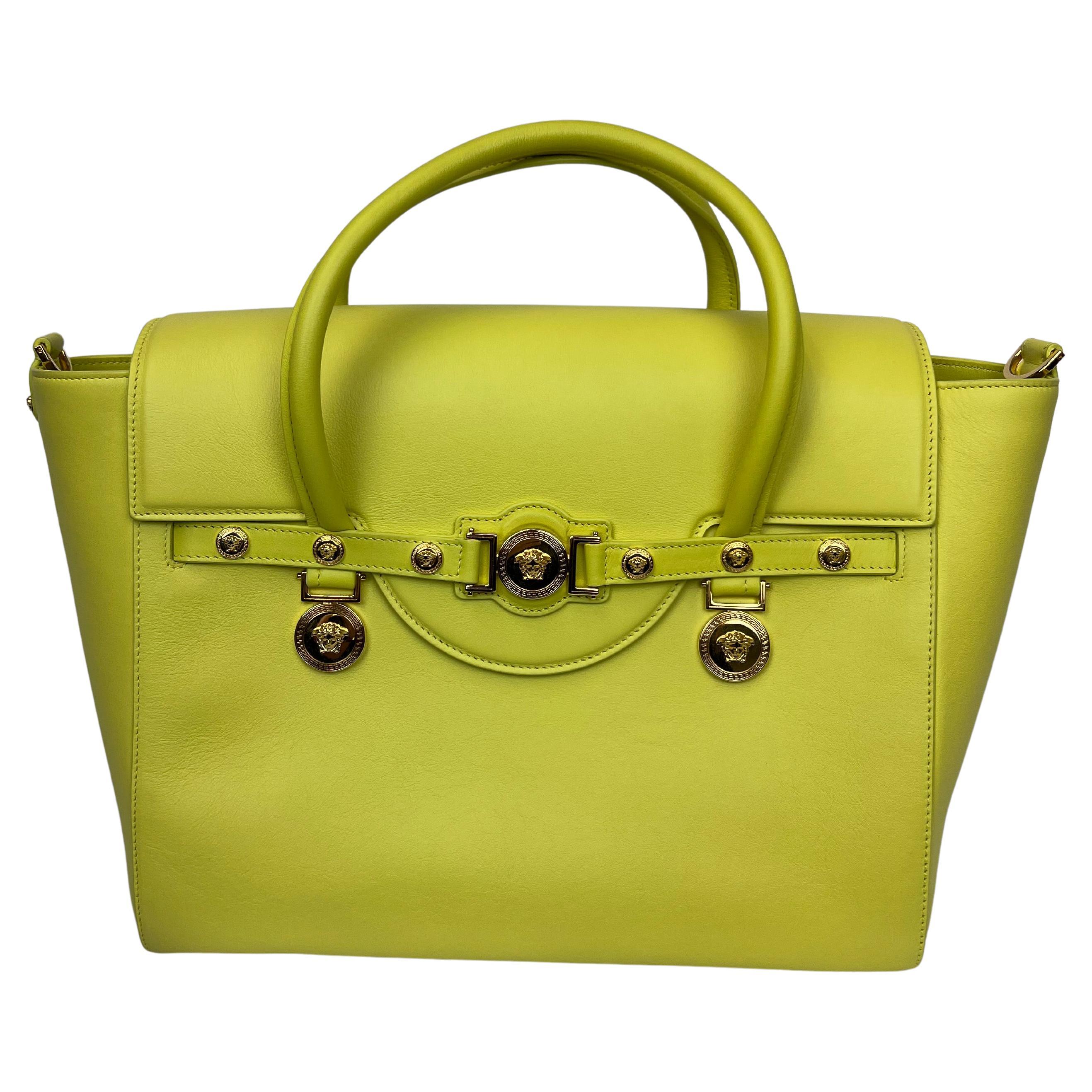Versace Leather Large Medusa Medallion Tote