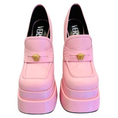  Medusa Plateau-Loafers aus Leder von Versace