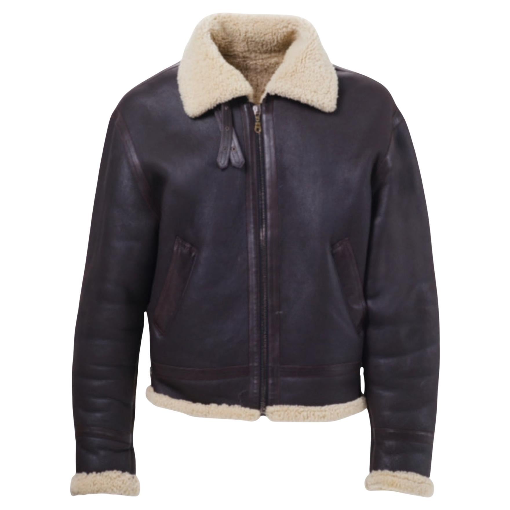 Versace Leather Shearling Jacket - '00s