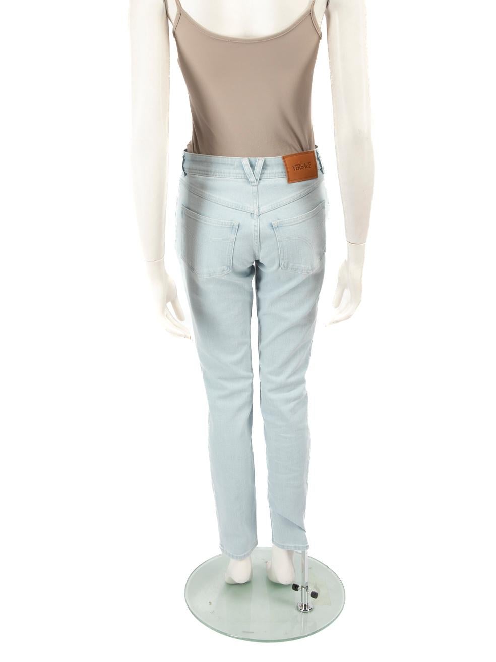 Blu Versace Jeans skinny in denim blu chiaro taglia S in vendita