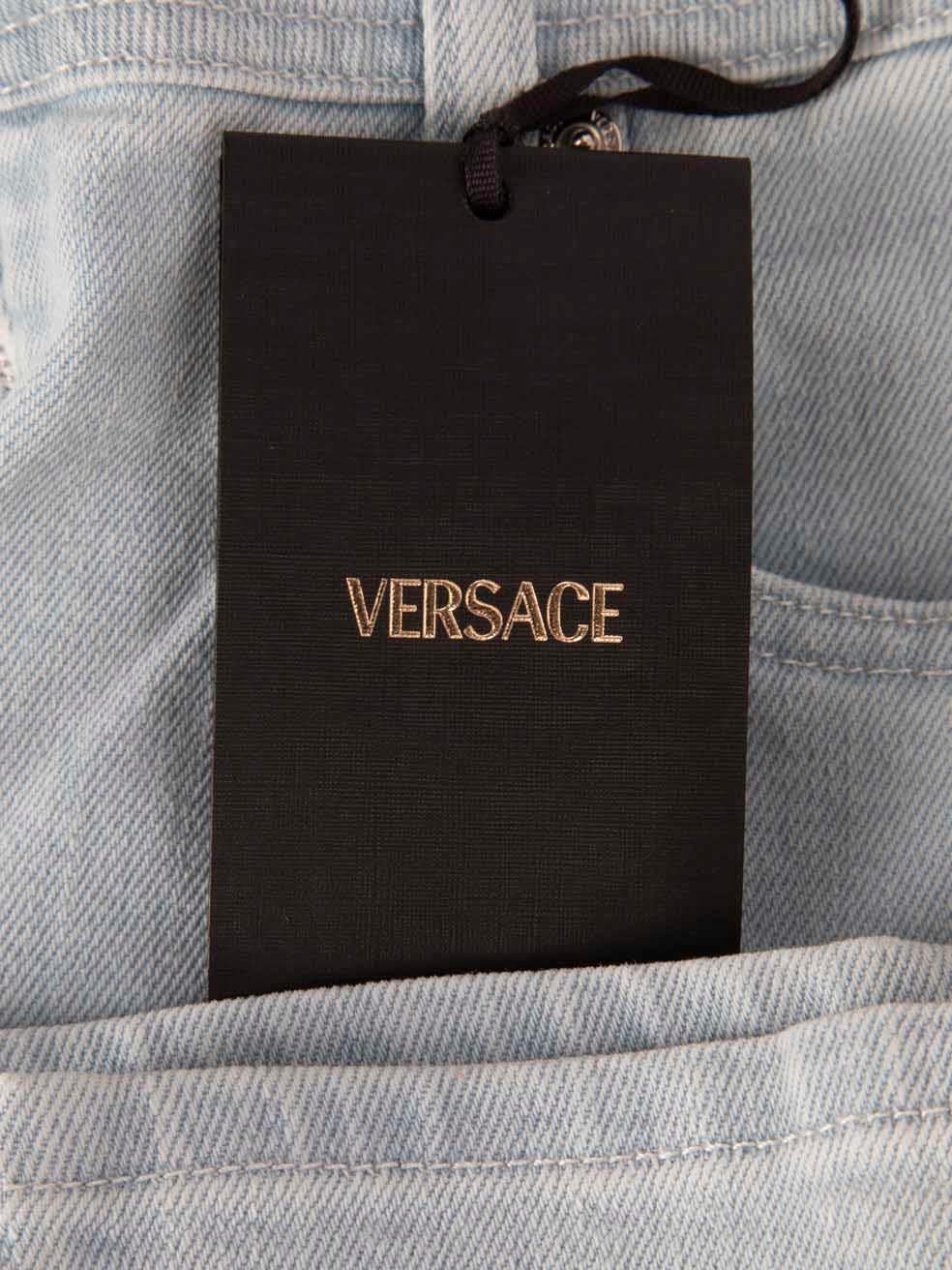 Versace Jeans skinny in denim blu chiaro taglia S in vendita 2