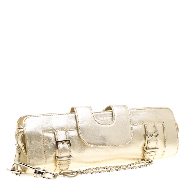 light gold clutch