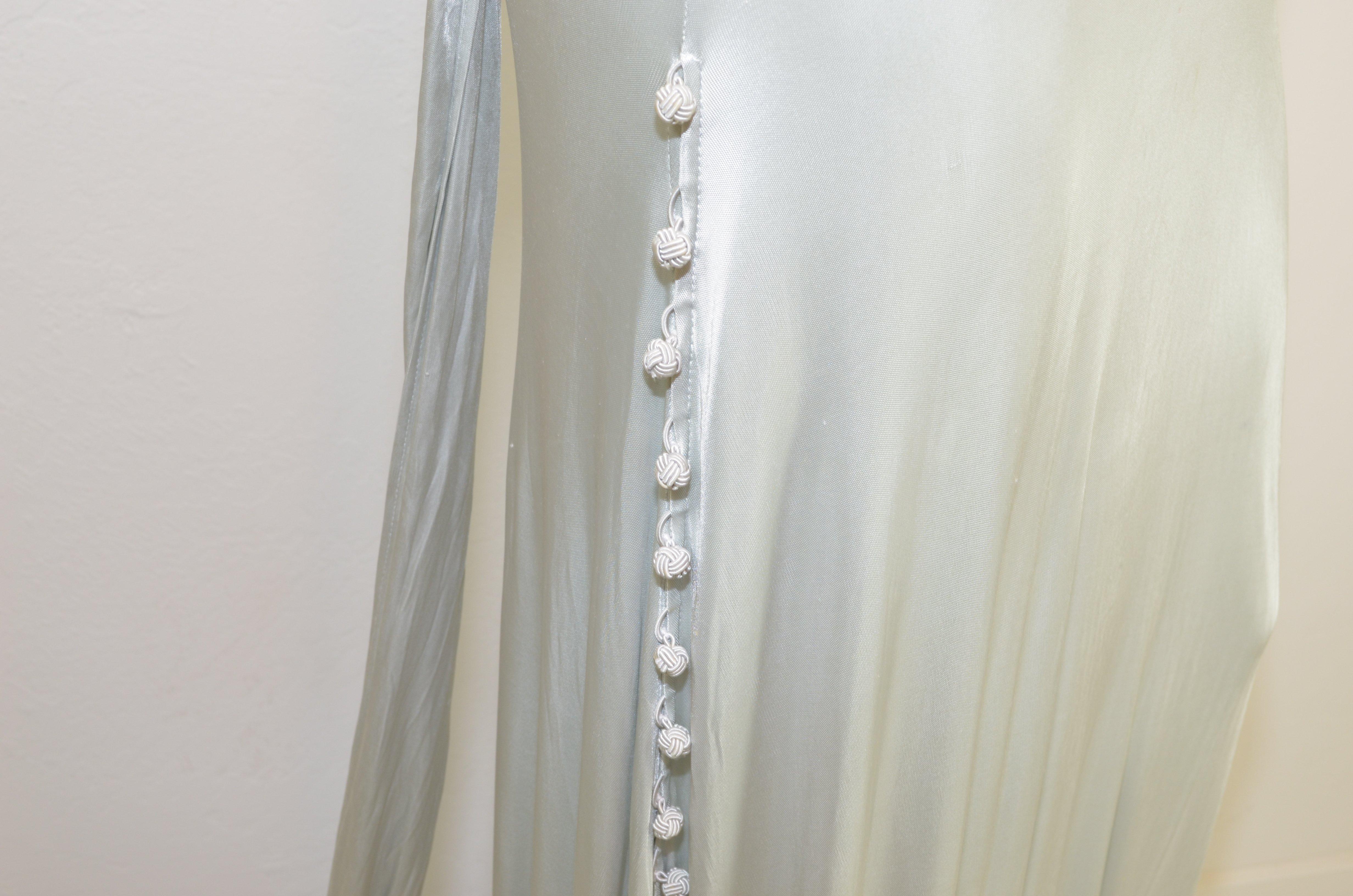 Versace Liquid Silver Silk Jersey Gown 5