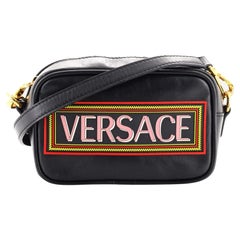 Versace Logo Camera Bag Printed Leather Small