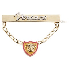 Versace Logo Medusa zweifarbig Metall Pin