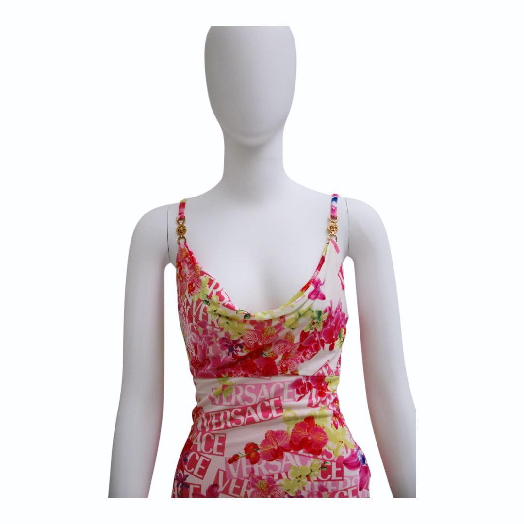 Donna Tubino Versace Logo Orchidea - NWT in vendita