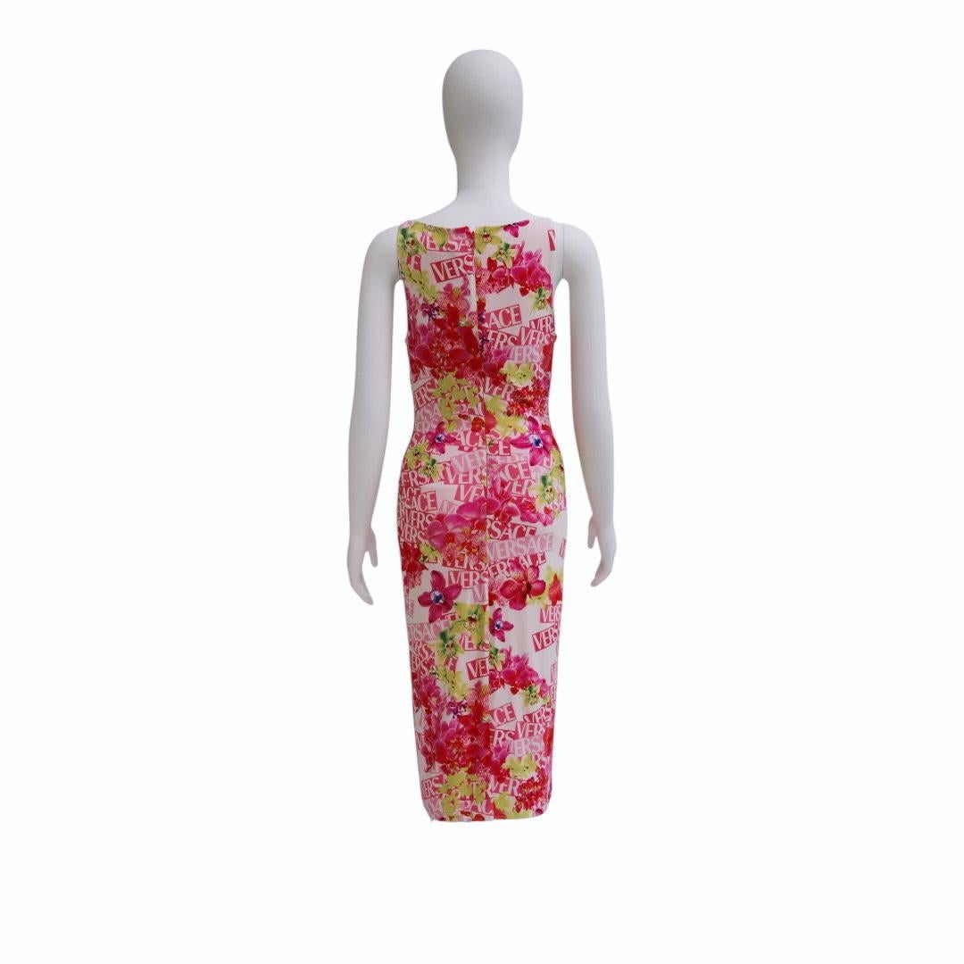 Tubino Versace Logo Orchidea - NWT in vendita 2
