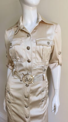 Versace Ad Campaign Backless Shirt Dress