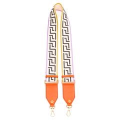 VERSACE Magna Greca pop color geometric embroidered bag sports canvas strap