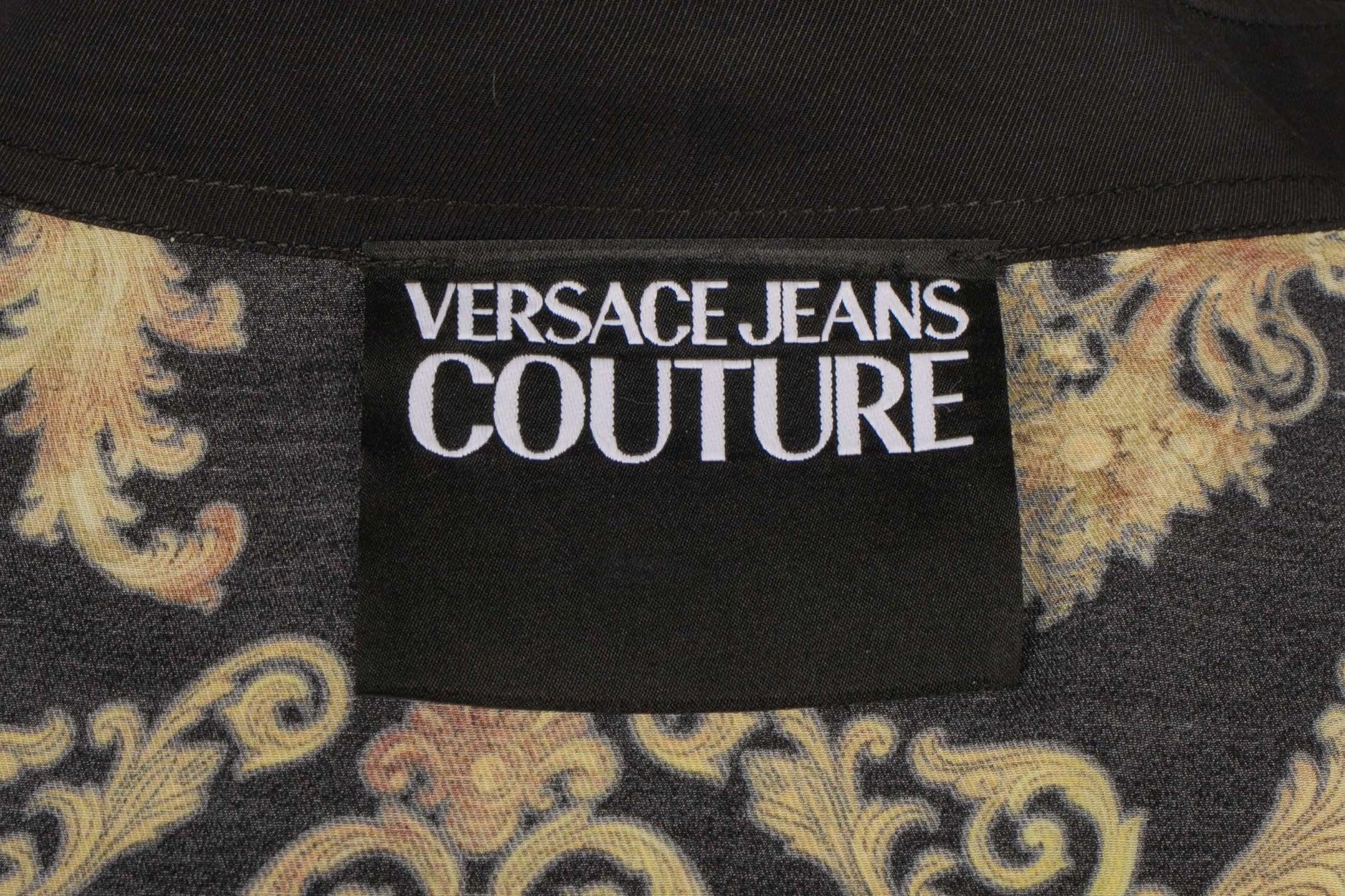 Versace Man Shirt Printed with Golden-tone For Sale 5
