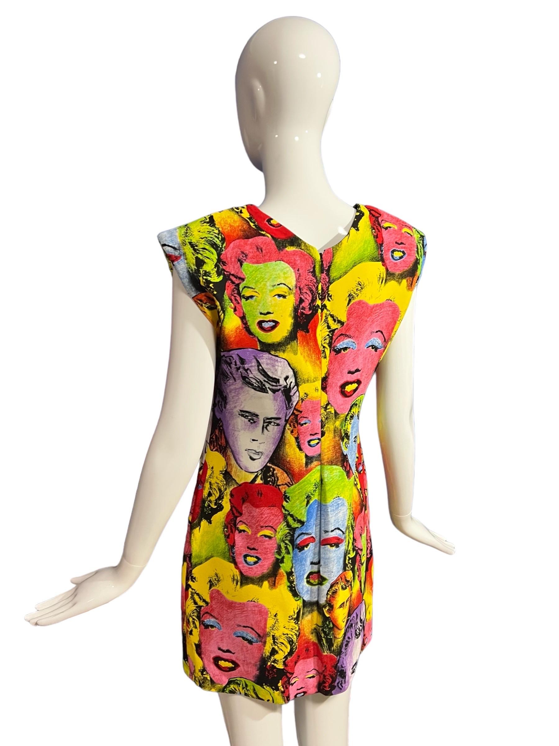 Versace Marilyn Monroe Pop Art Tribute 1991 Dress For Sale 5