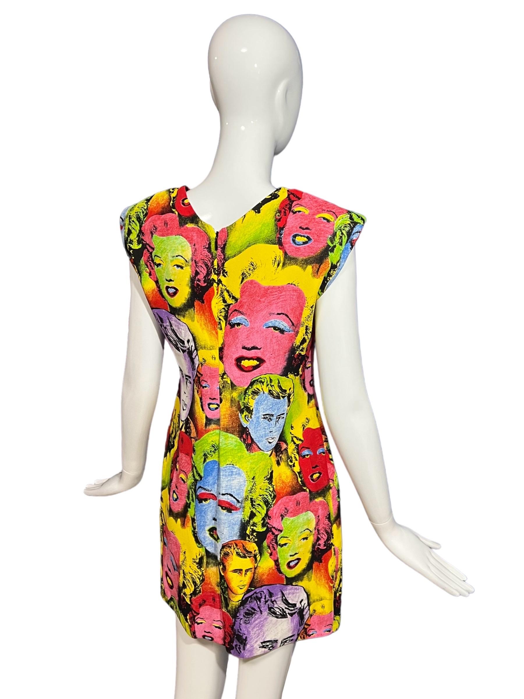 Versace Marilyn Monroe Pop Art Tribute 1991 Dress For Sale 6