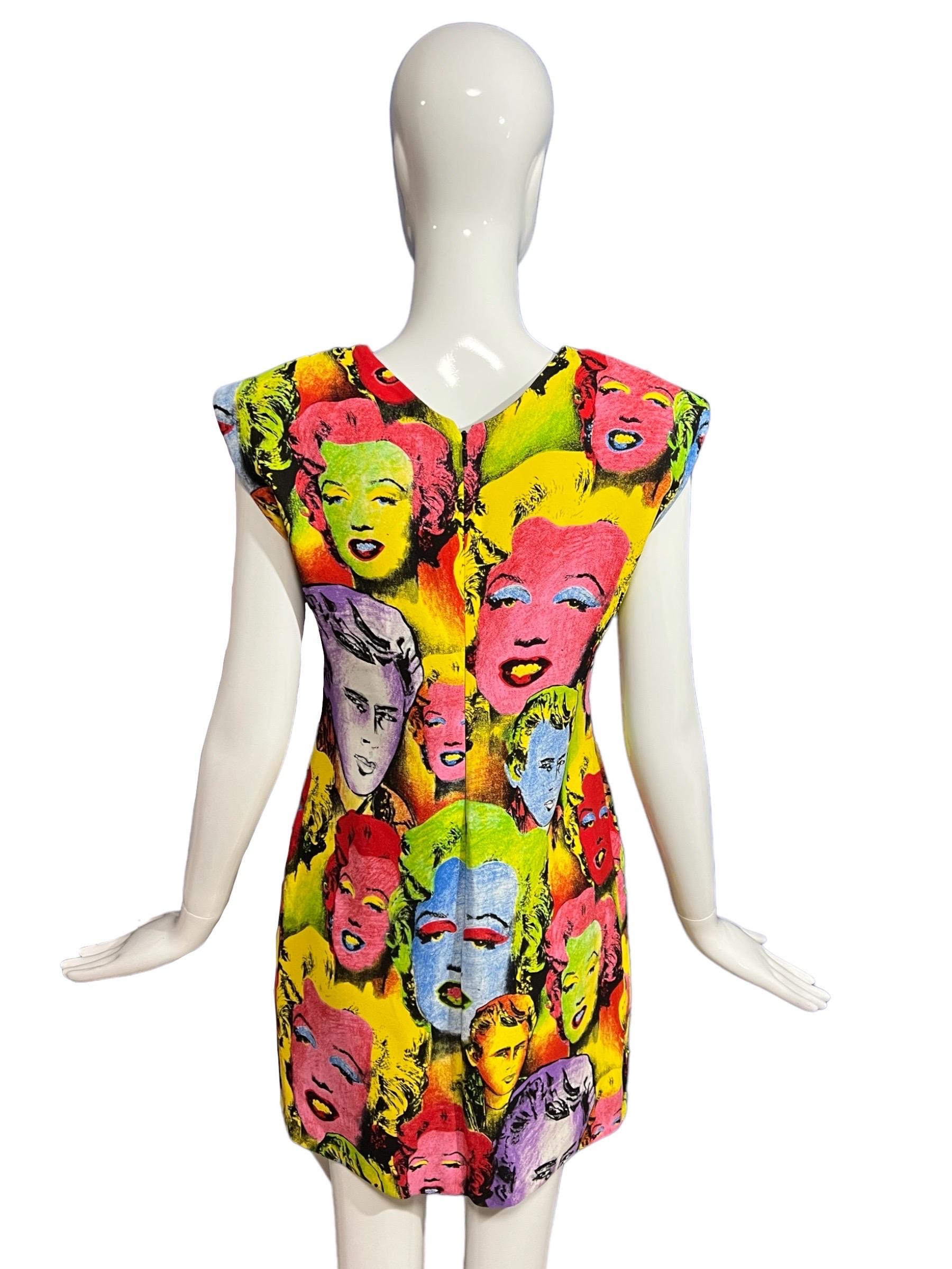Versace Marilyn Monroe Pop Art Tribute 1991 Dress For Sale 4