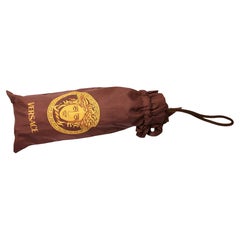 Versace Maroon Medusa Print Umbrella circa 1990s