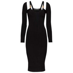 VERSACE MEDUSA ACCENT SCHWARZES NIT Kleid 40 - 4