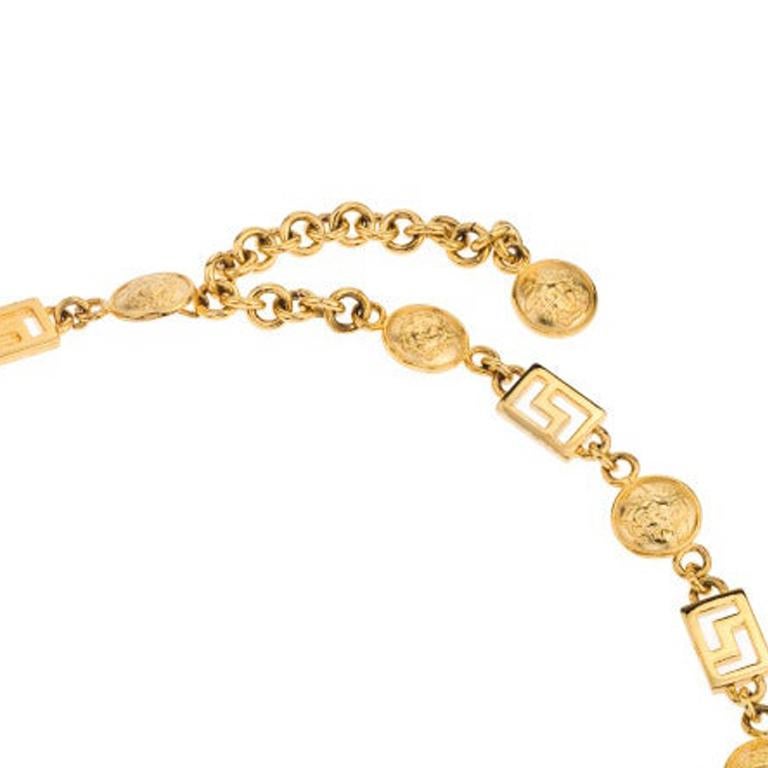 gold versace chain belt