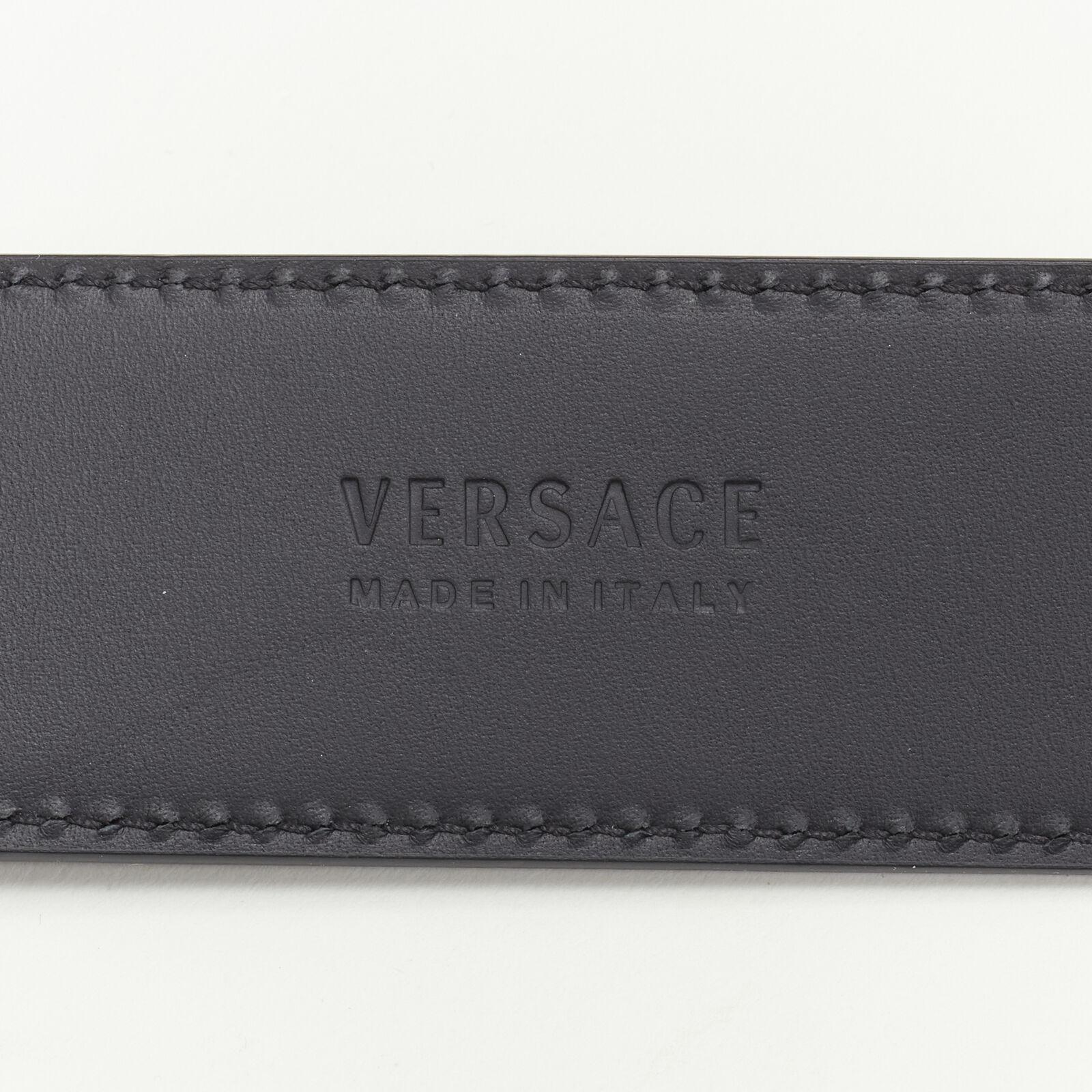 VERSACE Medusa Biggie crystal gold Medallion coin leather belt 105cm 40-44