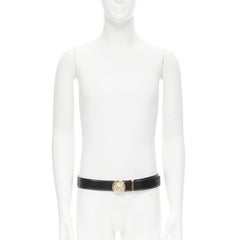 VERSACE Medusa Biggie, cintura in pelle con medaglione in cristallo oro 110cm 42-46"