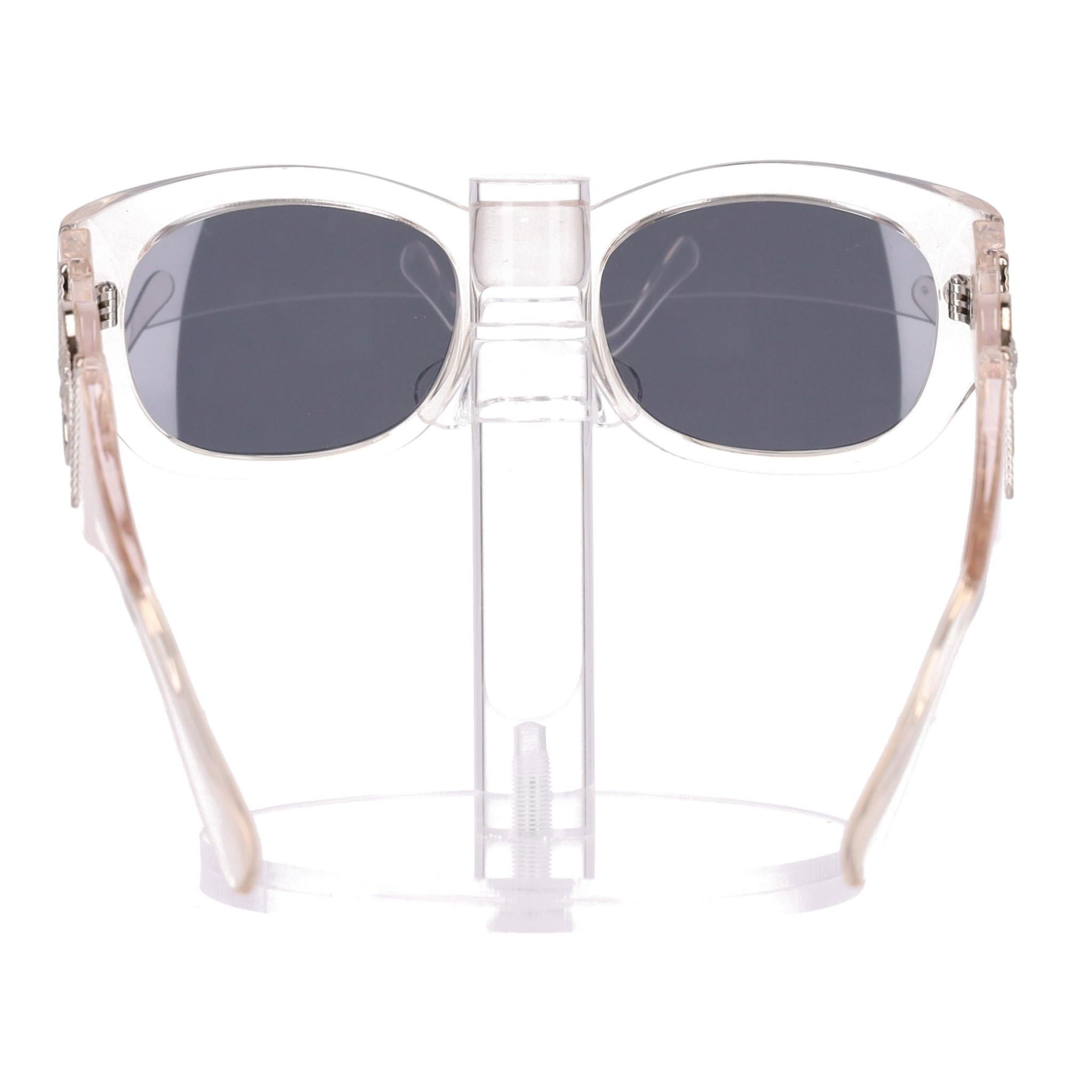 Gray Versace Medusa Biggie Sunglasses For Sale