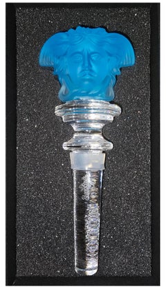 Versace Medusa Blue Crystal Wine / Bottle Stopper by Rosenthal