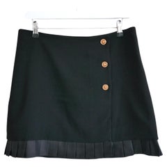 Versace Medusa Button Mini Skirt 