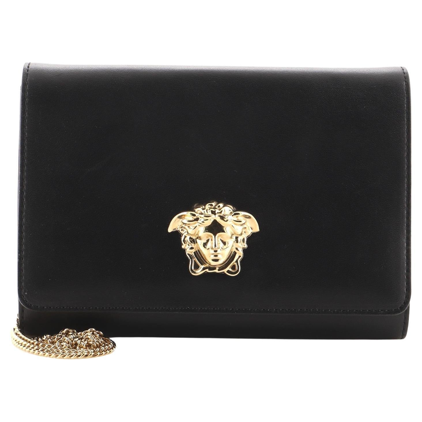 Versace Medusa Chain Clutch Leather Small at 1stDibs