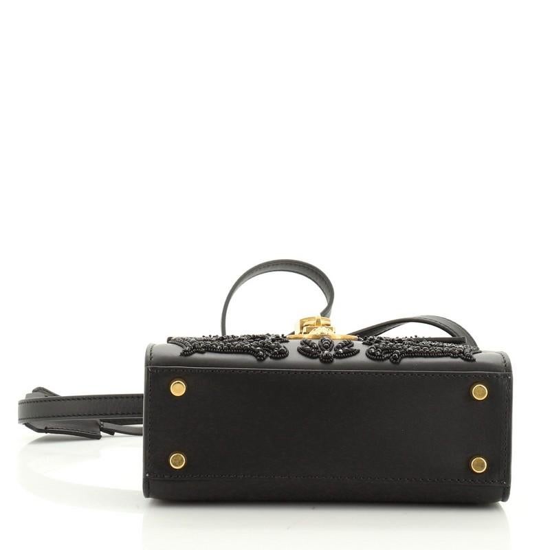 Women's or Men's Versace Medusa Convertible Top Handle Bag Embellished Barocco Leather Sma
