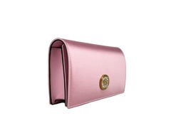 Versace Medusa Crystal Satin Crossbody Bag — Pink
