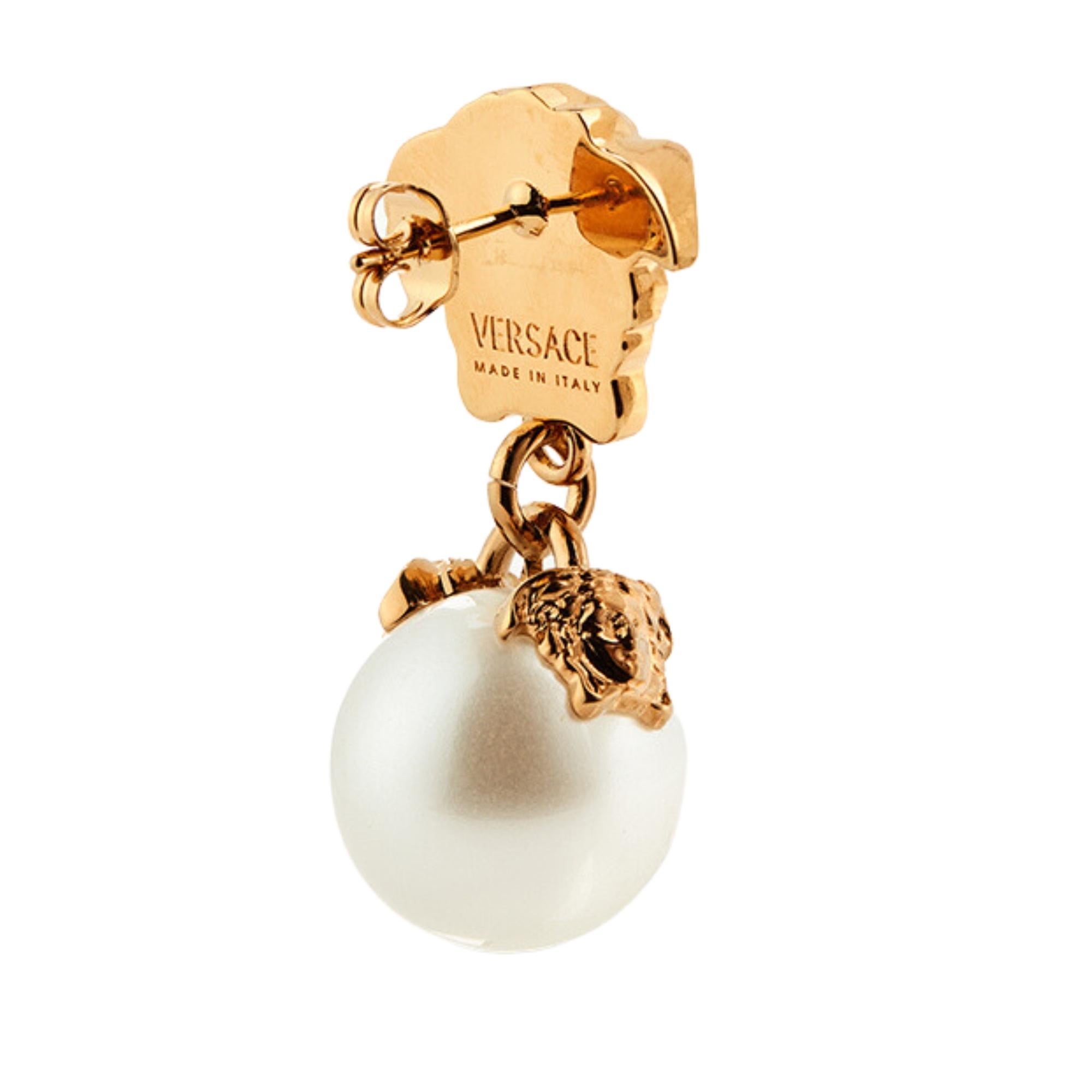 versace pearl earrings