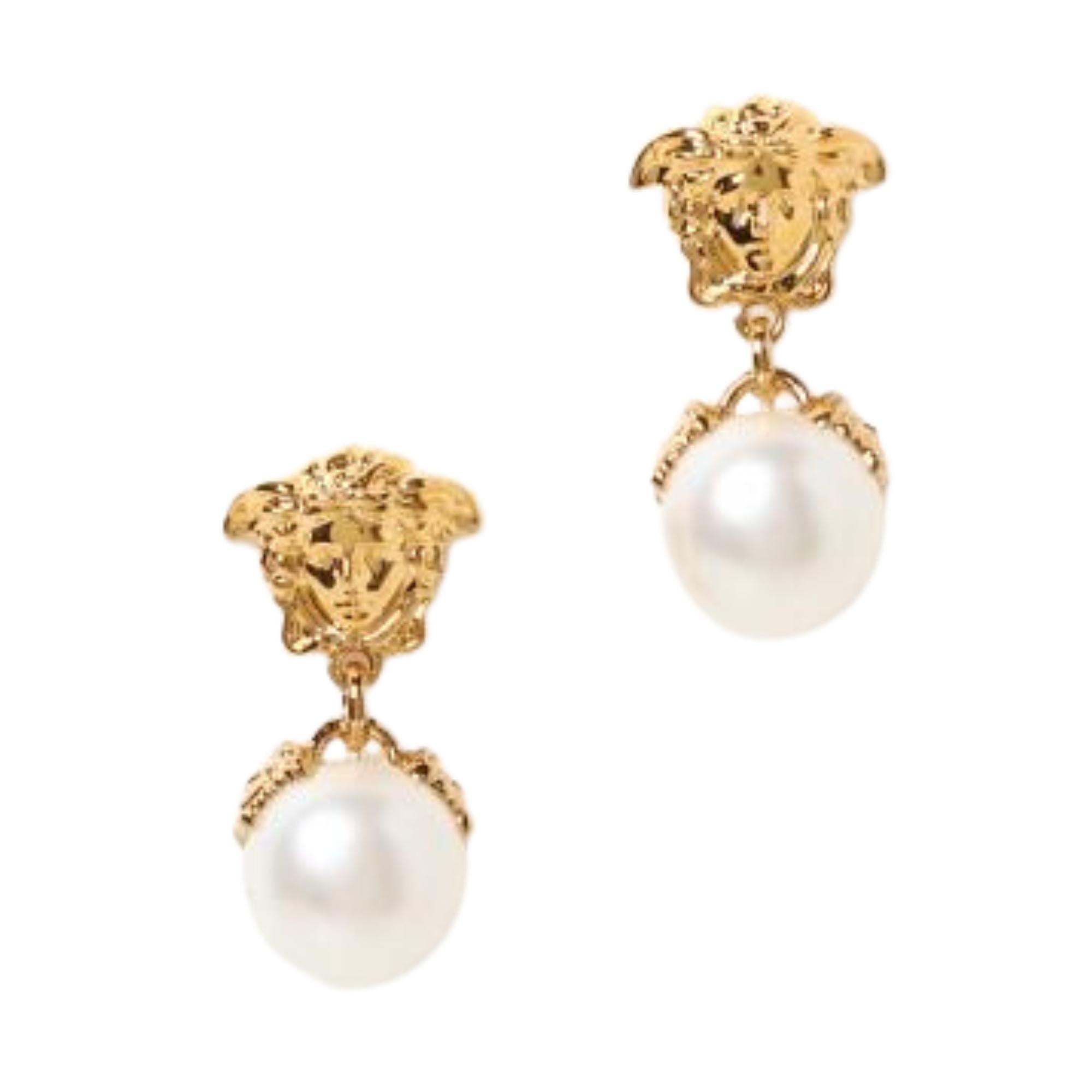 versace drop earrings