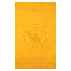 Versace Medusa Gold Face Towel, Large, Deep Yellow, Italy