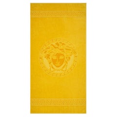 Versace Medusa Gold Large Bath Towel, Deep Yellow, Italy